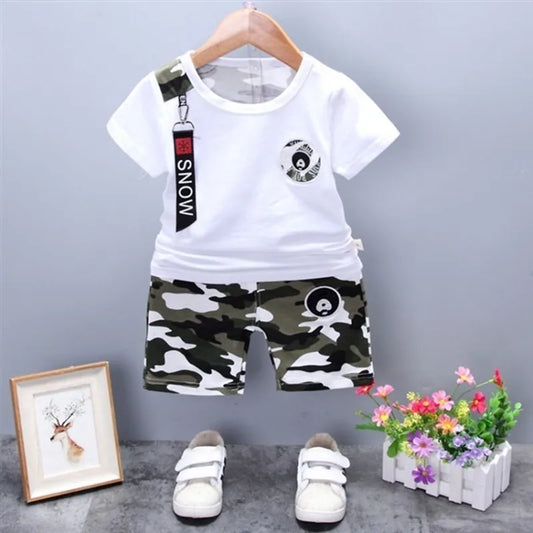 Toddler Sports T-Shirt and Shorts Set - Cotton Two-Piece Outfit