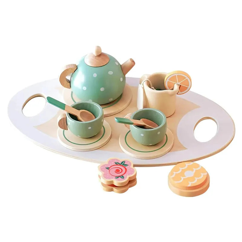 Wooden Pretend Play Kitchen Toy Set