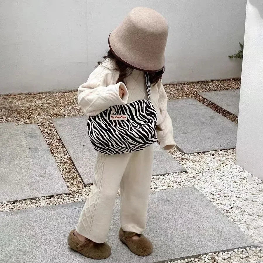 Girls Winter Pullover Two Piece Set - Korean Style Outfit