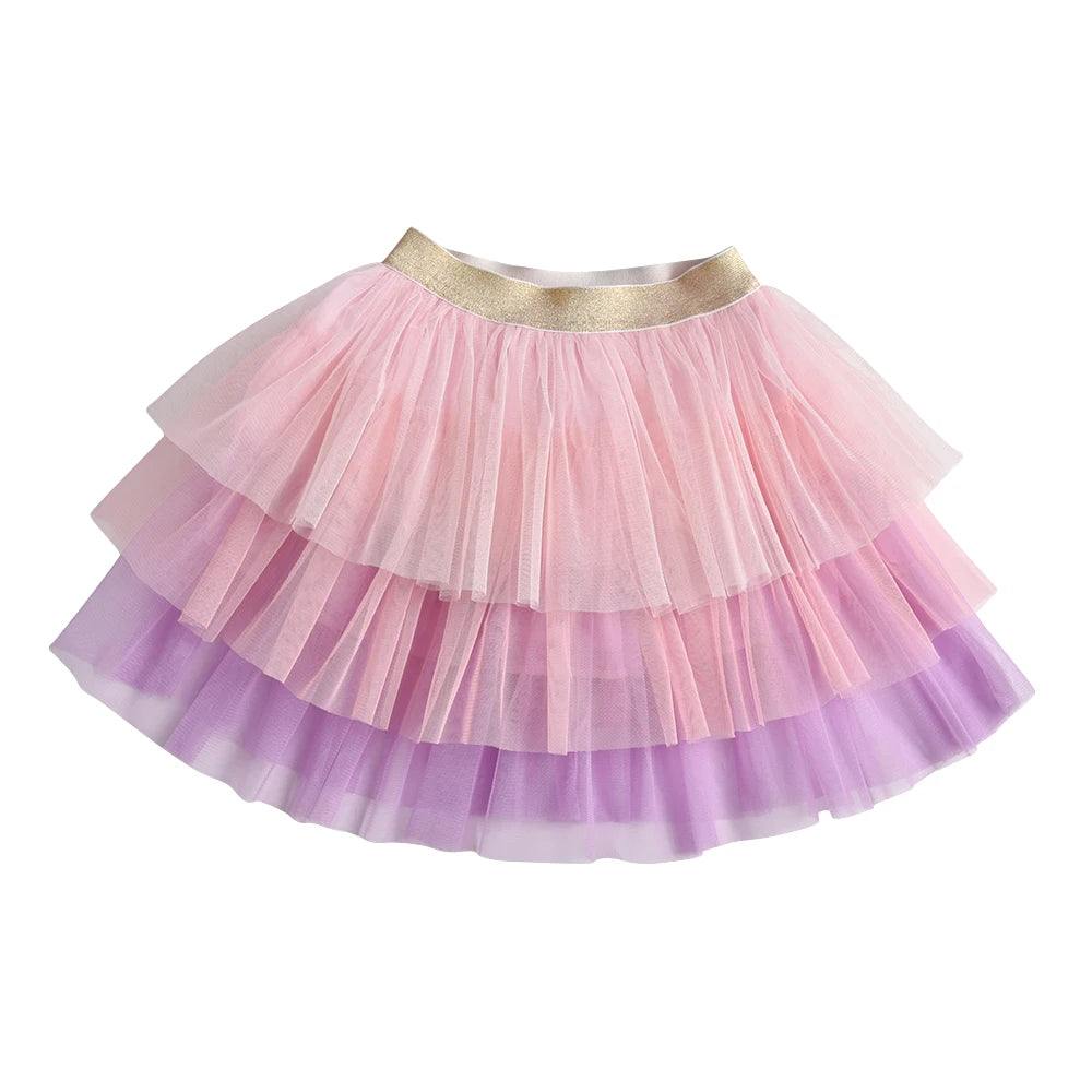 Girls Layered Mesh Ballet Tutu Skirt - Party Dance Style