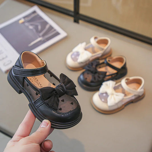 Girls Breathable Bow Round Toe Walking Sandals
