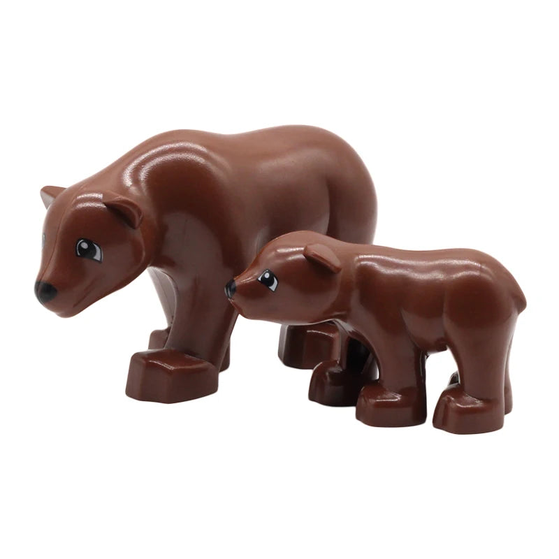 Zoo Animal Building Blocks Set - Elephant Tiger Bird Brick Toy