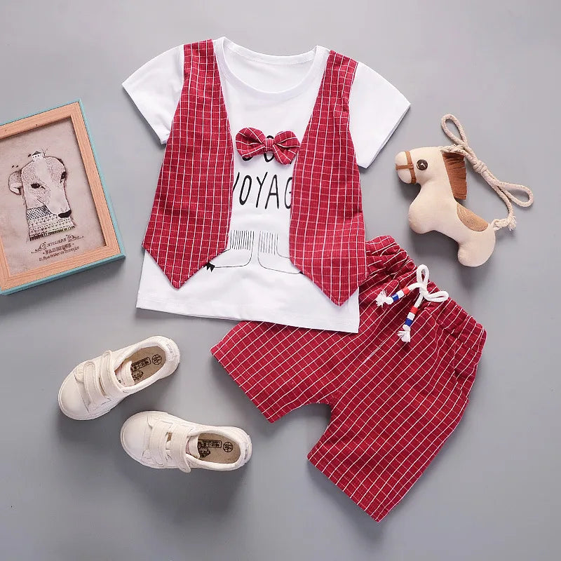 Toddler Sports T-Shirt and Shorts Set - Cotton Two-Piece Outfit