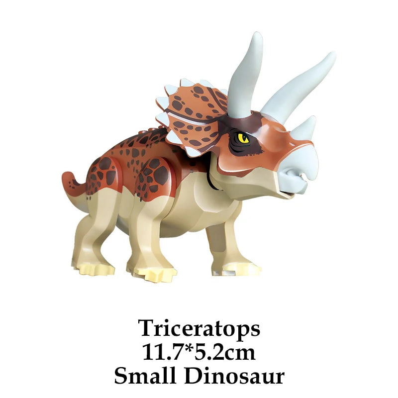 Jurassic Dinosaur Building Blocks Set - Raptor and T-Rex Figure Bricks