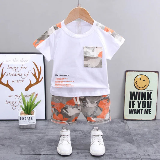 Toddler Sports T-Shirt and Shorts Set - Cotton Two-Piece Outfit
