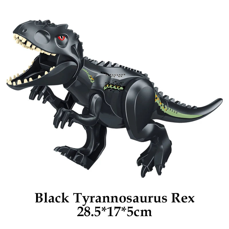 Jurassic Dinosaur Building Blocks Set - Raptor and T-Rex Figure Bricks