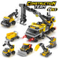 City Fire Truck Building Blocks Set - Police Vehicle DIY Toy