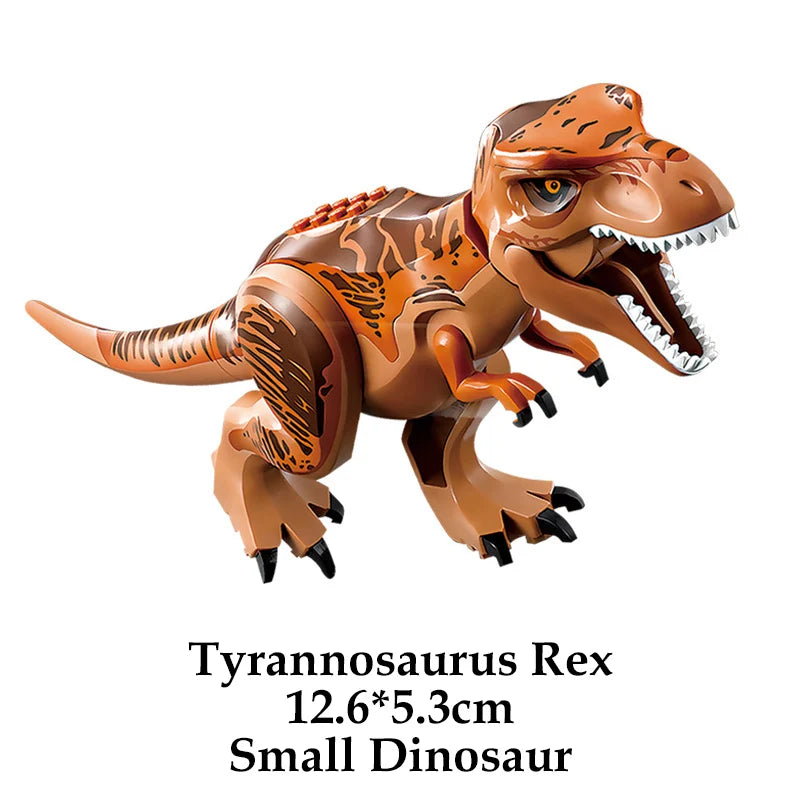Jurassic Dinosaur Building Blocks Set - Raptor and T-Rex Figure Bricks