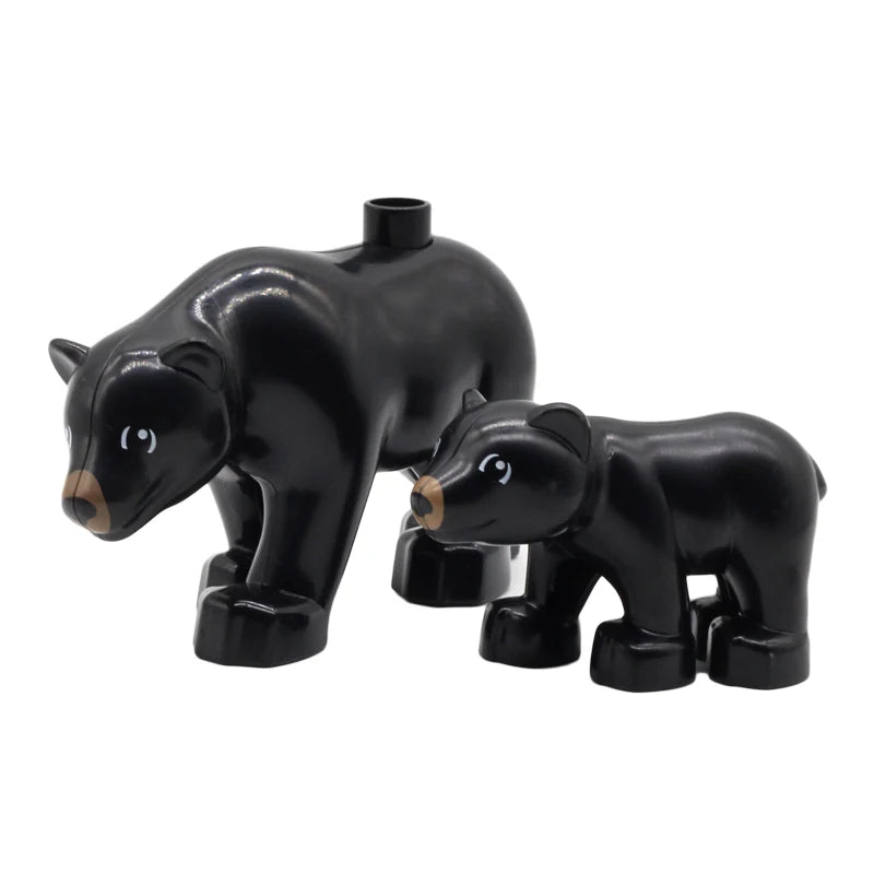 Zoo Animal Building Blocks Set - Elephant Tiger Bird Brick Toy