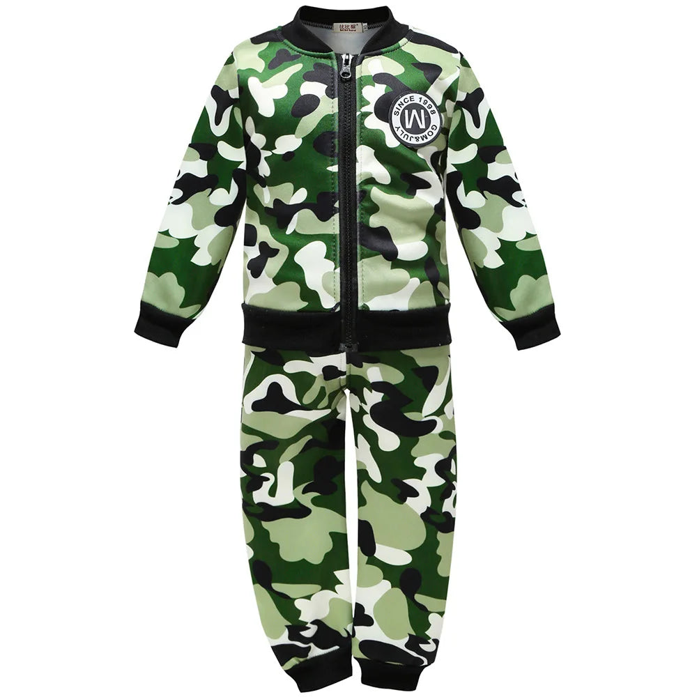 Baby Boys Camouflage Sport Suit - Windproof Jacket and Pants Set