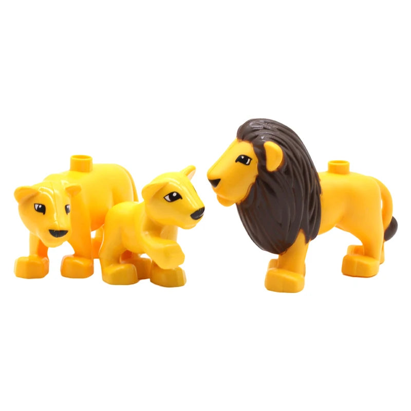 Zoo Animal Building Blocks Set - Elephant Tiger Bird Brick Toy
