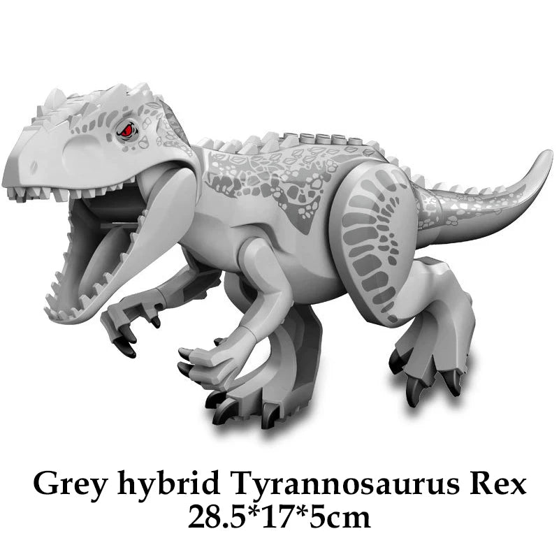 Jurassic Dinosaur Building Blocks Set - Raptor and T-Rex Figure Bricks
