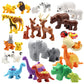 Zoo Animal Building Blocks Set - Elephant Tiger Bird Brick Toy