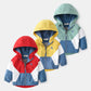 Boys Hooded Patchwork Windbreaker - Spring Autumn Outerwear Coat