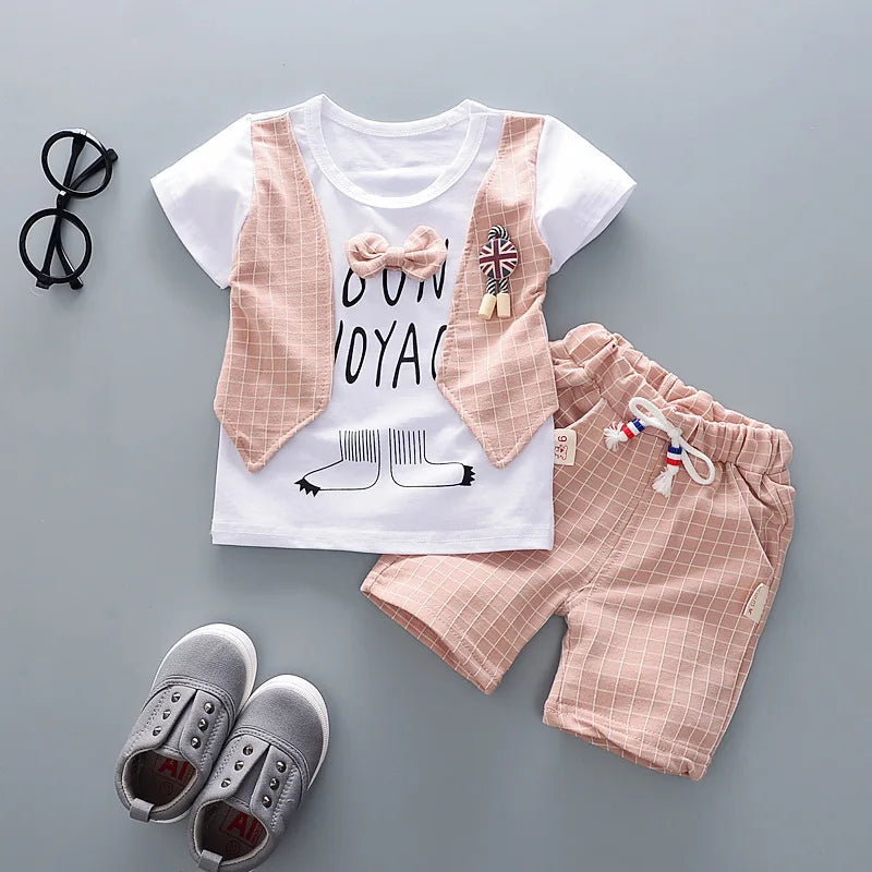 Toddler Sports T-Shirt and Shorts Set - Cotton Two-Piece Outfit