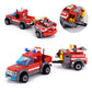 City Fire Truck Building Blocks Set - Police Vehicle DIY Toy
