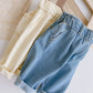 Toddler Straight Denim Pants - Elastic Waist Casual Jeans