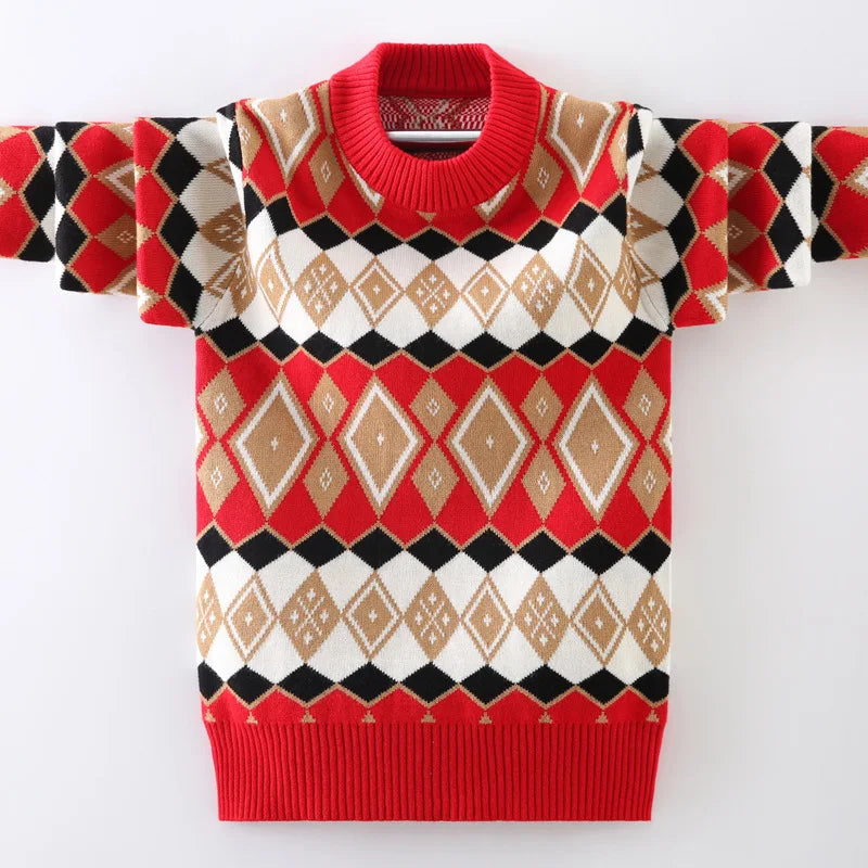 Boys Cotton Cardigan Sweater - Button Front Winter Layer