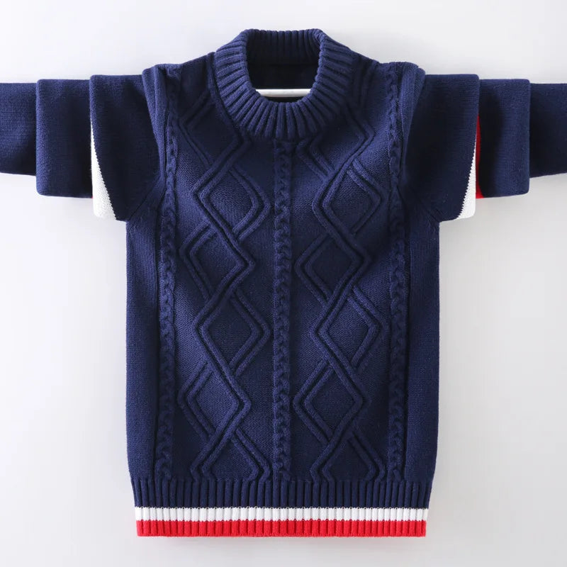 Boys Cotton Cardigan Sweater - Button Front Winter Layer