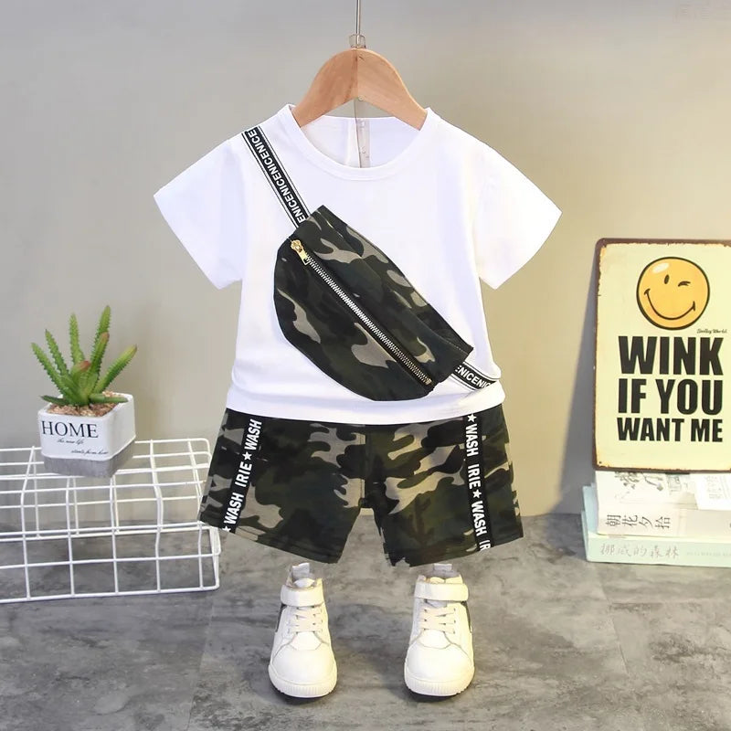 Toddler Sports T-Shirt and Shorts Set - Cotton Two-Piece Outfit