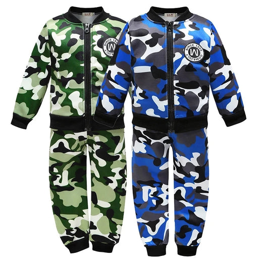 Baby Boys Camouflage Sport Suit - Windproof Jacket and Pants Set