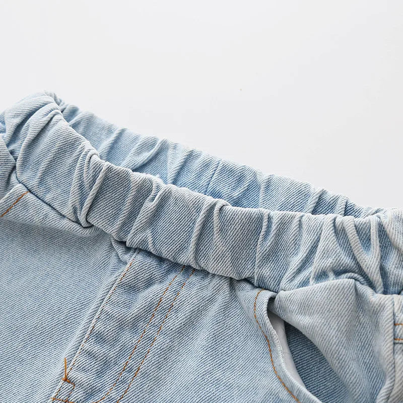 Girls Tassel Distressed Denim Shorts