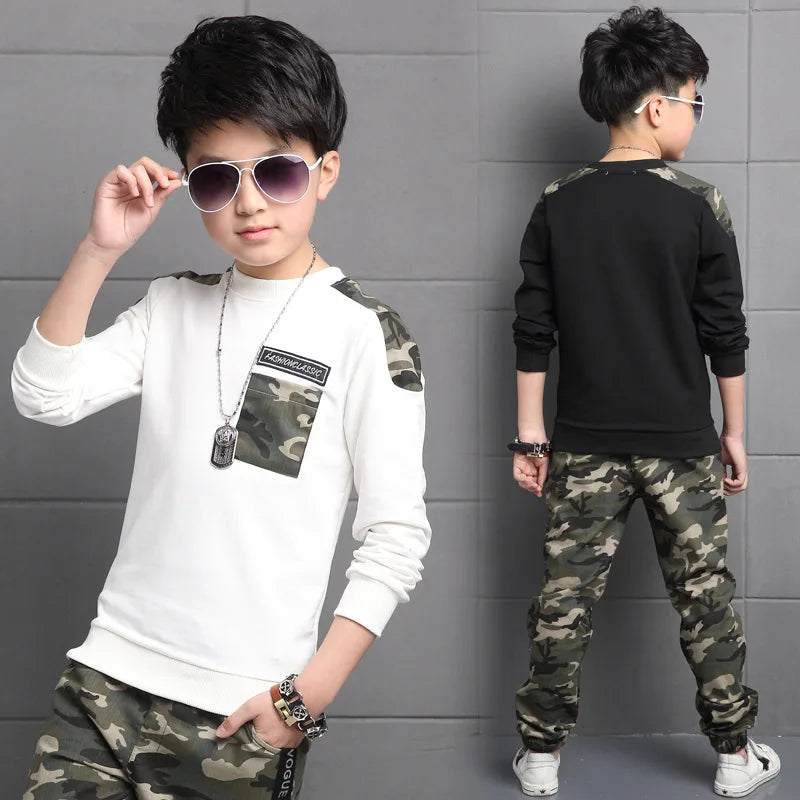 Boys Sport Tracksuit Set - Casual Spring Summer Autumn Outfit