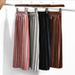 Girls Velvet Pleated Long Skirt for Autumn Winter