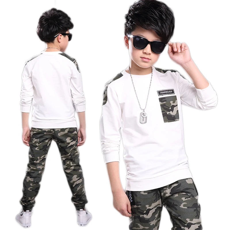 Boys Sport Tracksuit Set - Casual Spring Summer Autumn Outfit