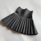 Girls Knitted High Waist Pleated Mini Tutu Skirt