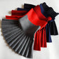 Girls Knitted High Waist Pleated Mini Tutu Skirt