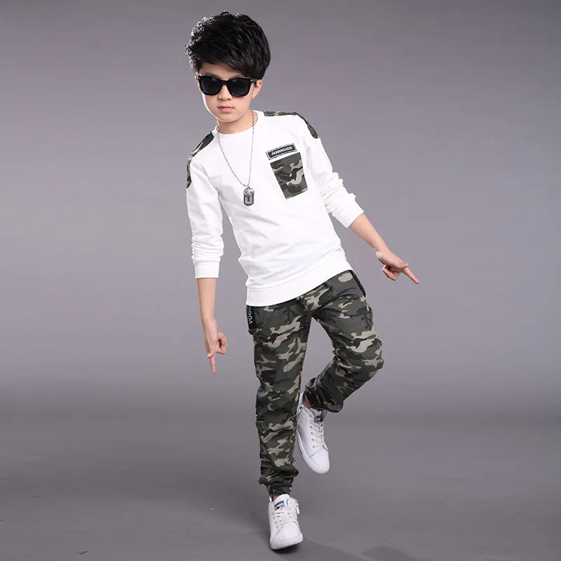 Boys Sport Tracksuit Set - Casual Spring Summer Autumn Outfit