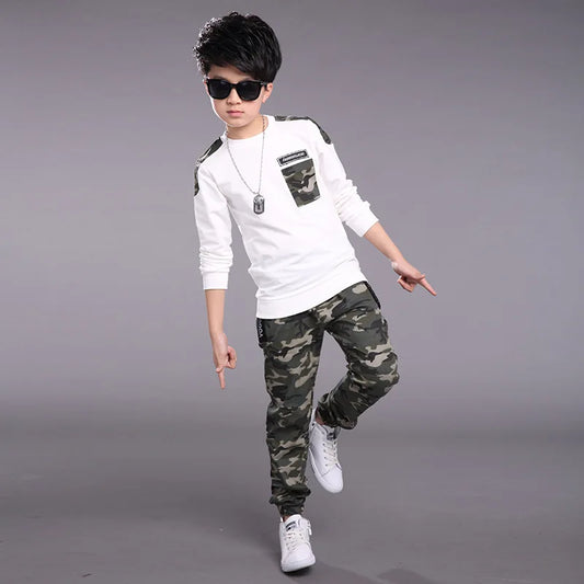 Boys Sport Tracksuit Set - Casual Spring Summer Autumn Outfit