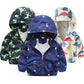 Kids Dinosaur Windbreaker Jacket - Cute Cartoon Hooded Coat