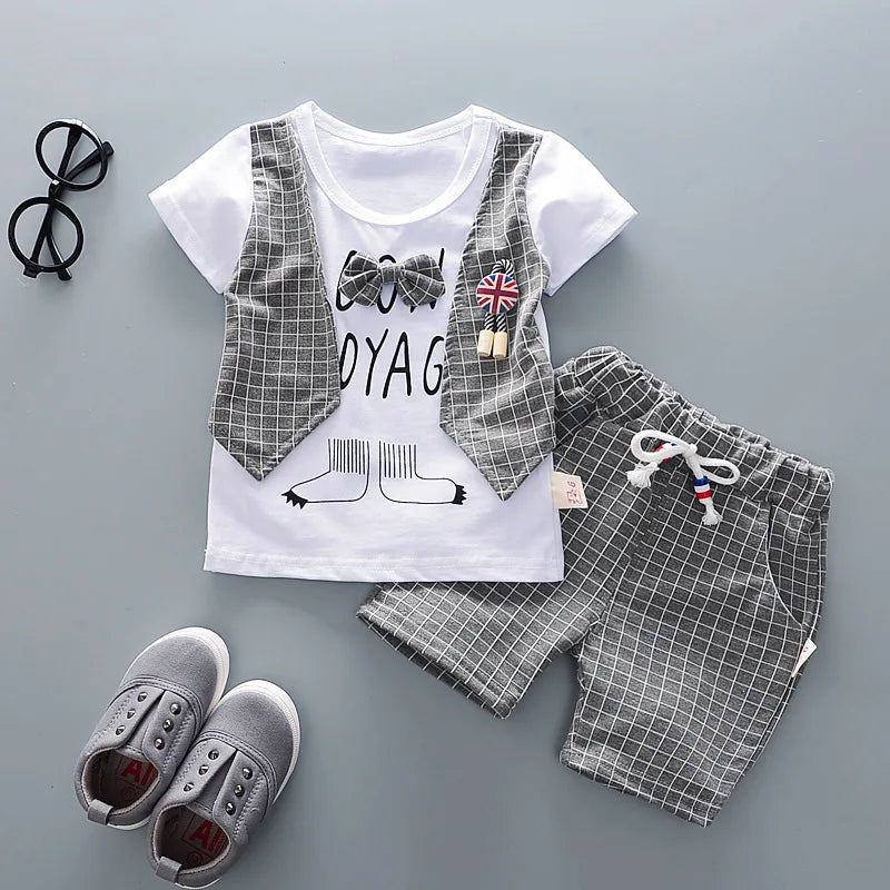 Toddler Sports T-Shirt and Shorts Set - Cotton Two-Piece Outfit