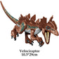 Jurassic Dinosaur Building Blocks Set - Raptor and T-Rex Figure Bricks