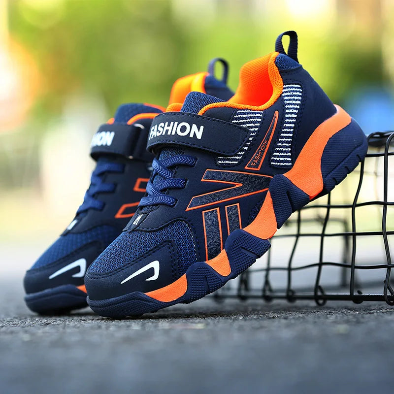 Boys Breathable Mesh Running Shoes - Lightweight Outdoor Sneakers