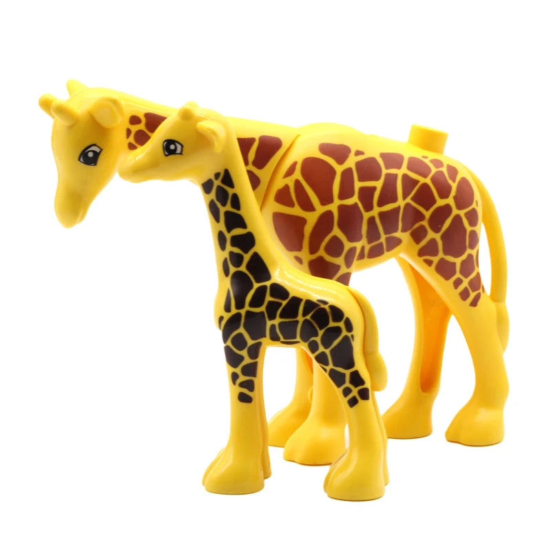 Zoo Animal Building Blocks Set - Elephant Tiger Bird Brick Toy