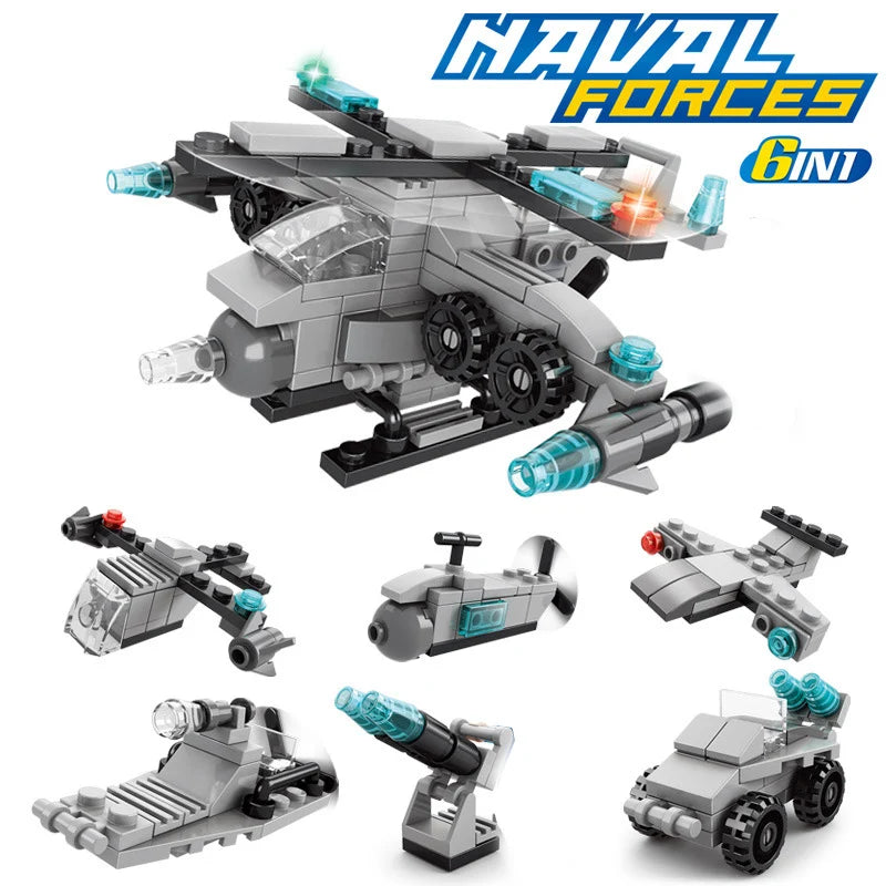 City Fire Truck Building Blocks Set - Police Vehicle DIY Toy