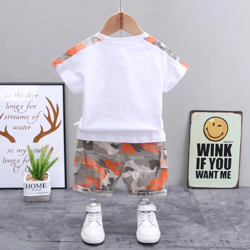 Toddler Sports T-Shirt and Shorts Set - Cotton Two-Piece Outfit