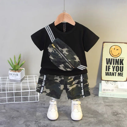 Toddler Sports T-Shirt and Shorts Set - Cotton Two-Piece Outfit