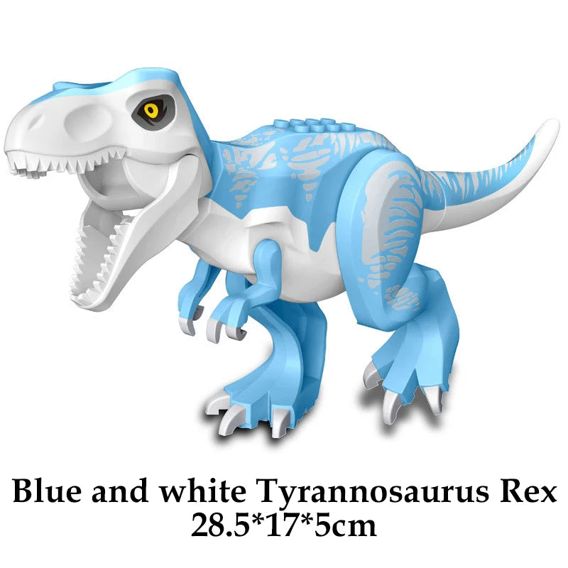 Jurassic Dinosaur Building Blocks Set - Raptor and T-Rex Figure Bricks