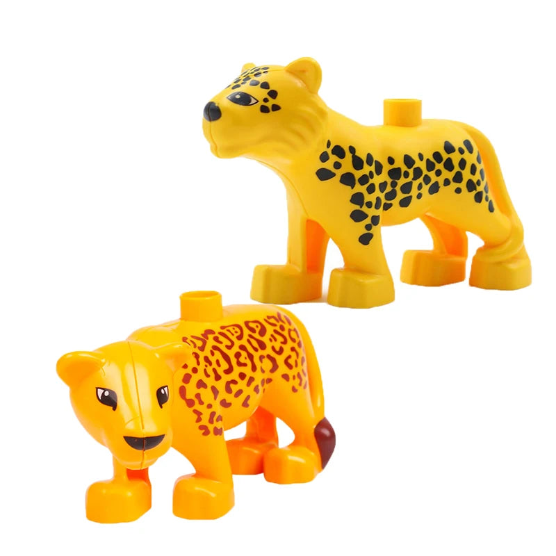 Zoo Animal Building Blocks Set - Elephant Tiger Bird Brick Toy