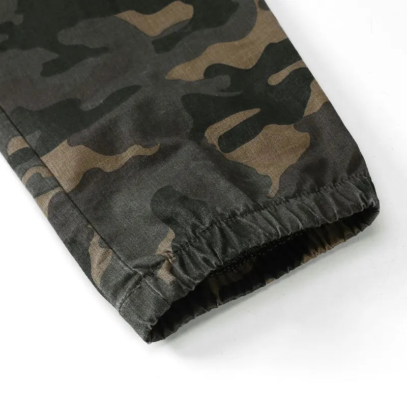 Boys Camo Cargo Trousers - Elastic Waist Jogger Pants