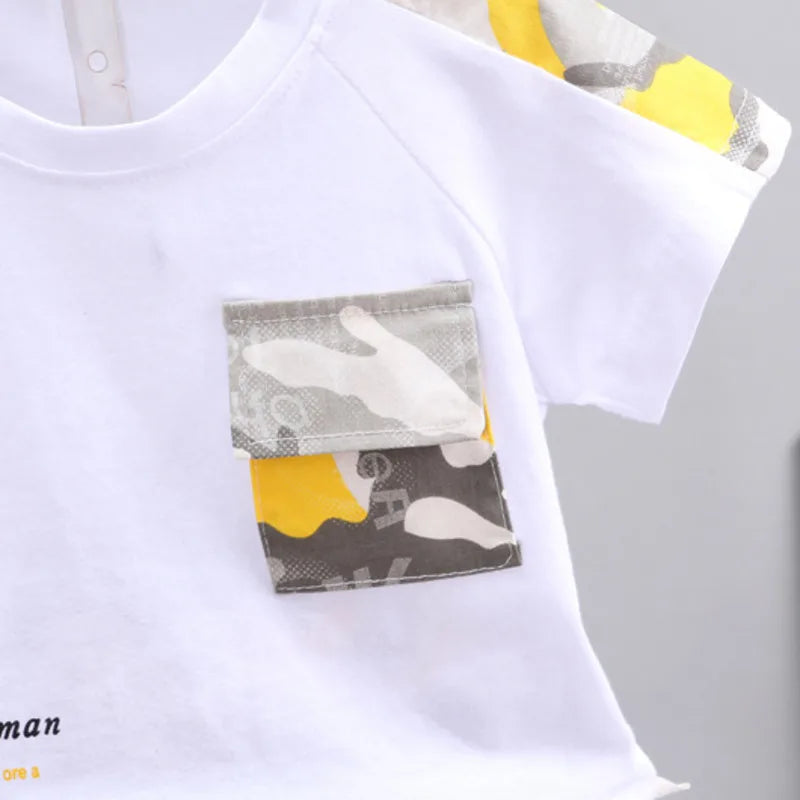 Toddler Sports T-Shirt and Shorts Set - Cotton Two-Piece Outfit