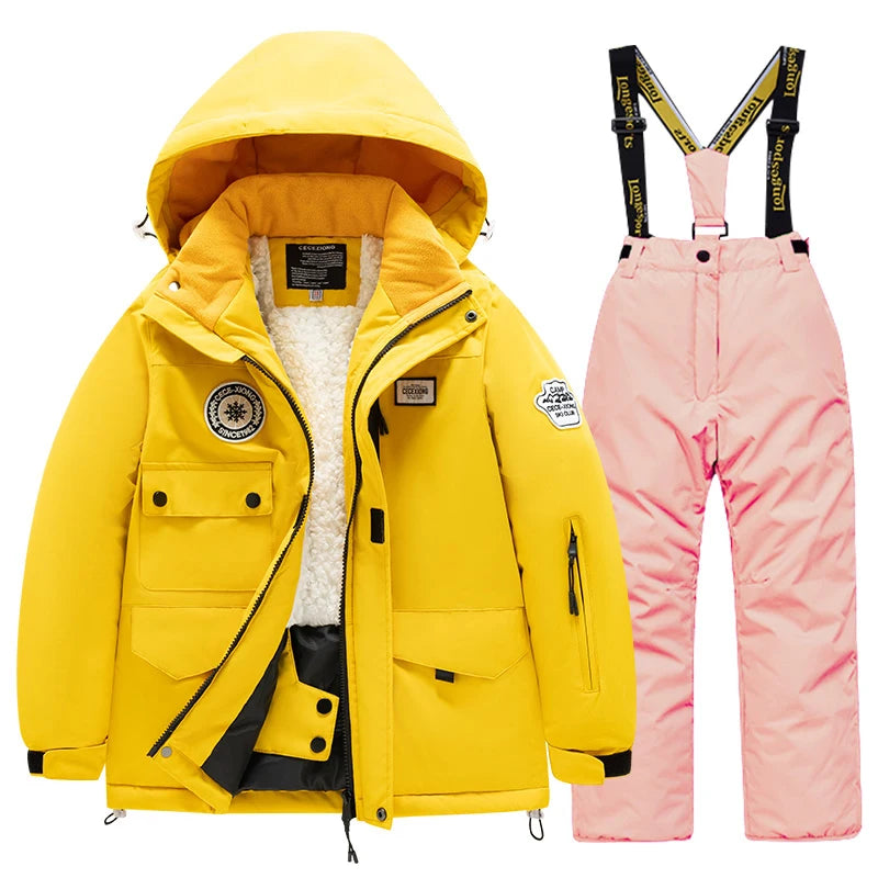 Kids Waterproof Windproof Ski Suit - Warm Snow Play Coat