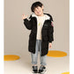Boys Long Hooded Jacket - Solid Warm Winter Coat
