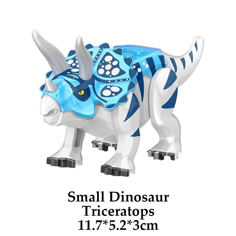 Jurassic Dinosaur Building Blocks Set - Raptor and T-Rex Figure Bricks