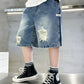 Teen Boys Elastic Waist Shorts - Loose Calf-Length Beach Pant