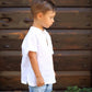 Boys Linen Cotton T-Shirt - Solid Short Sleeve Round Neck Top
